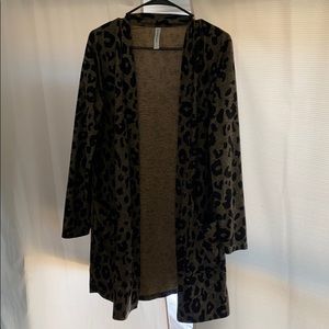 Large cheetah cardigan